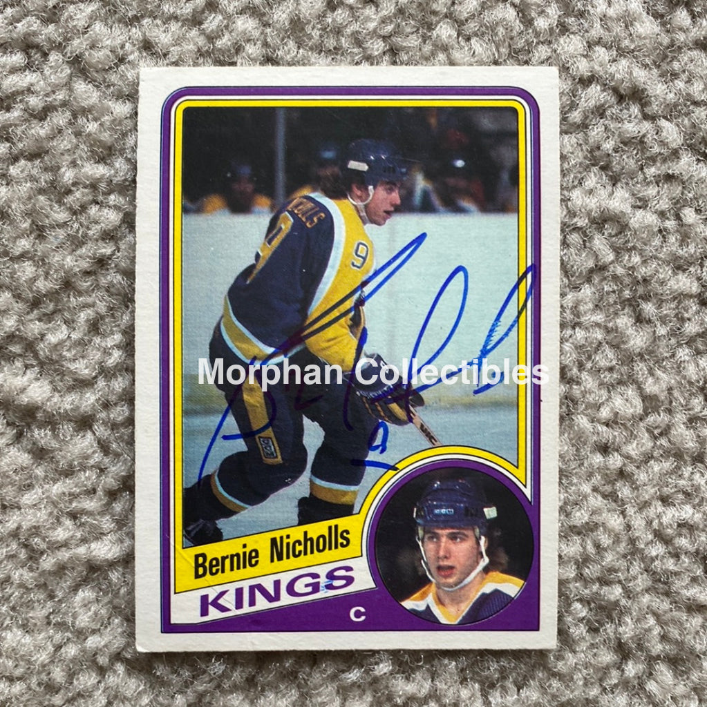 Bernie Nicholls - Autographed Card - 1984 - 85 Opc