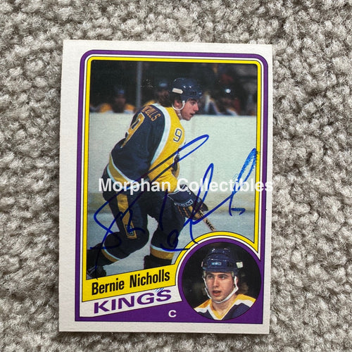 Bernie Nicholls - Autographed Card - 1984 - 85 Opc
