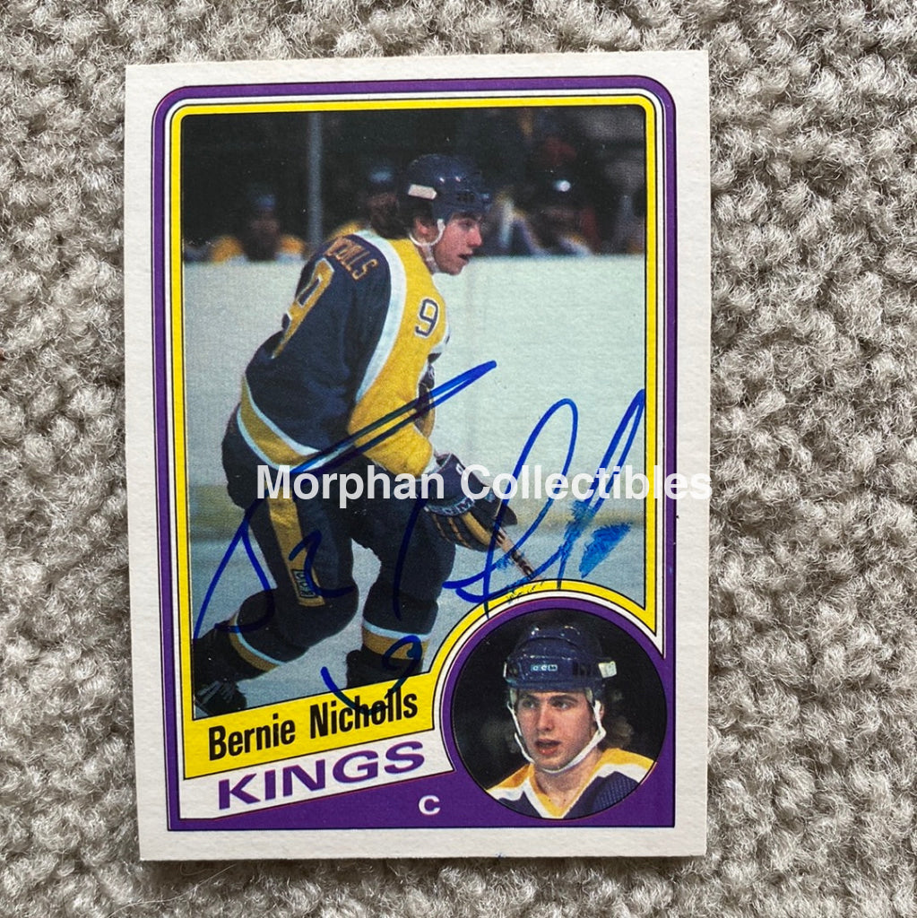 Bernie Nicholls - Autographed Card - 1984 - 85 Opc Smear