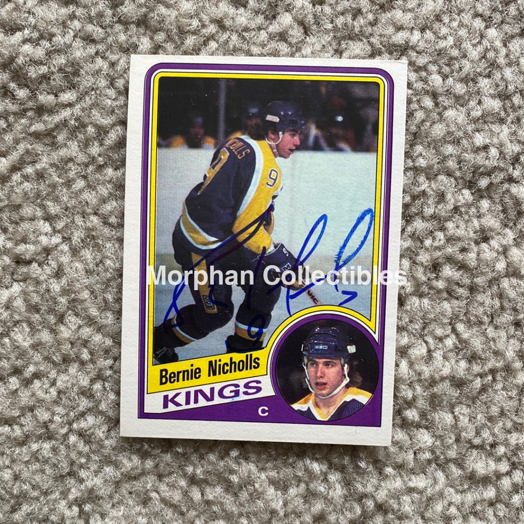 Bernie Nicholls- Autographed Card - 1984-85 Opc Smear