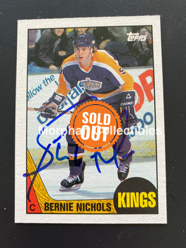 Bernie Nicholls- Autographed Card -1987/88 Topps