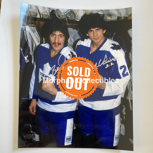 Bill Derlago And Rick Vaive - Autographed 8X10 Photo Toronto Maple Leafs #1