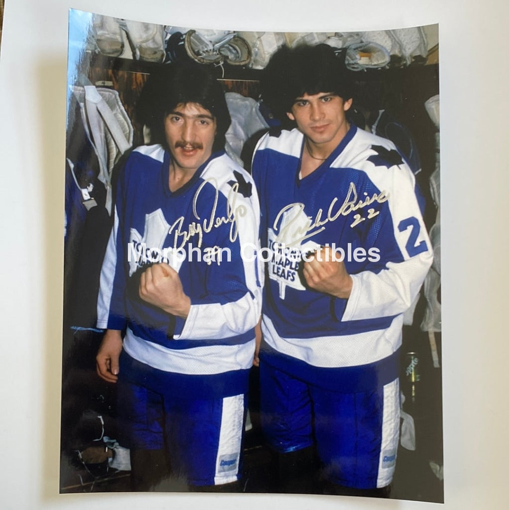 Bill Derlago And Rick Vaive - Autographed 8X10 Photo Toronto Maple Leafs #1