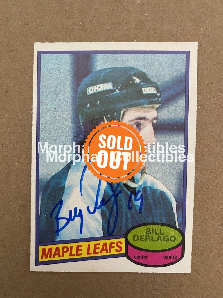 Bill Derlago Autographed Cards 1980-81 Opc #2 Card