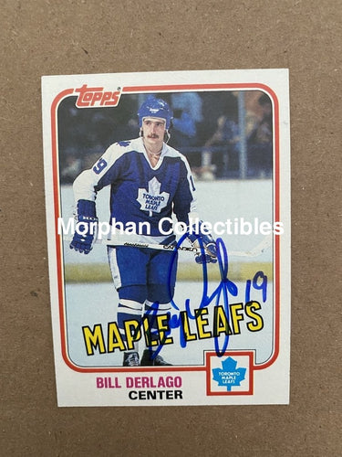 Bill Derlago Autographed Cards 1981-82 Topps #1 Card