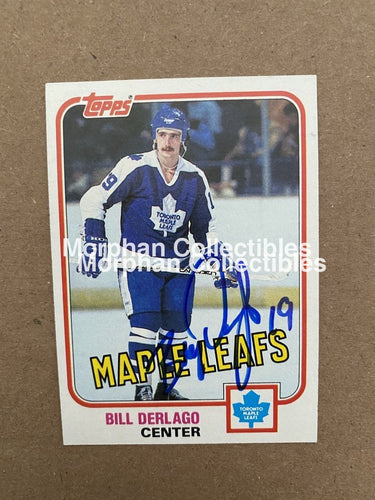 Bill Derlago Autographed Cards 1981-82 Topps #1 Card
