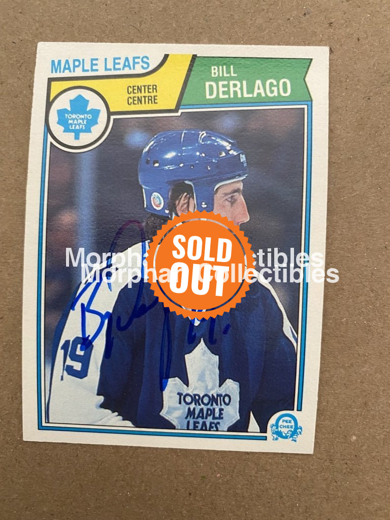 Bill Derlago Autographed Cards 1983-84 Opc #4 Card