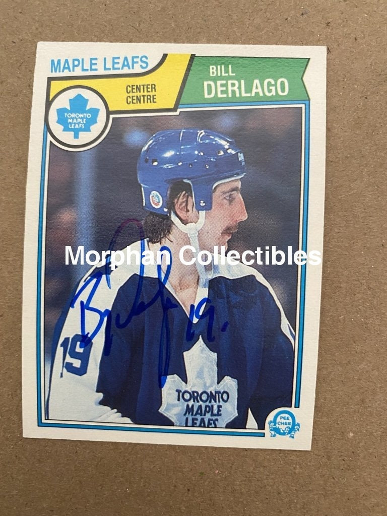 Bill Derlago Autographed Cards 1983-84 Opc #4 Card