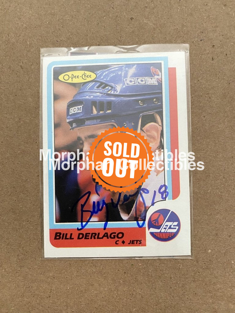 Bill Derlago Autographed Cards 1986-87 Opc #1 Card