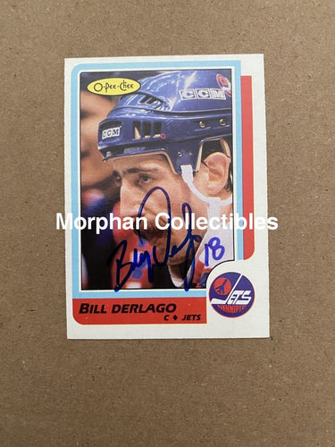 Bill Derlago Autographed Cards 1986-87 Opc #2 Card