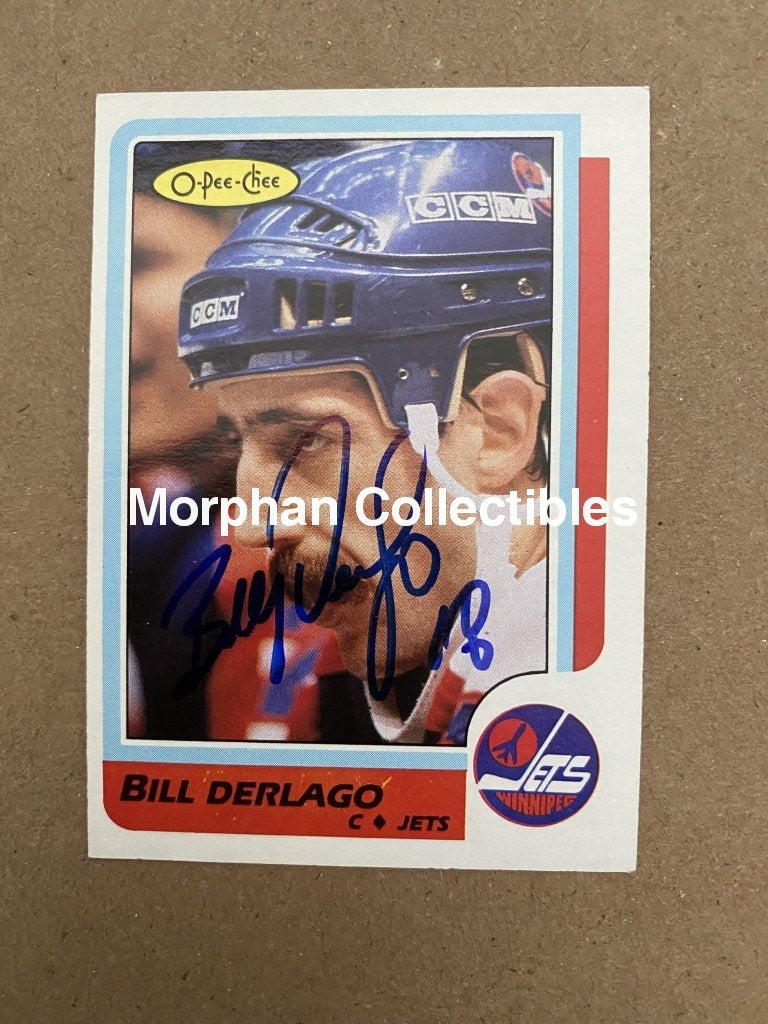 Bill Derlago Autographed Cards 1986-87 Opc #4 Card