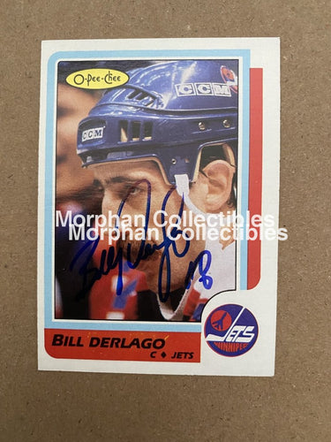 Bill Derlago Autographed Cards 1986-87 Opc #4 Card