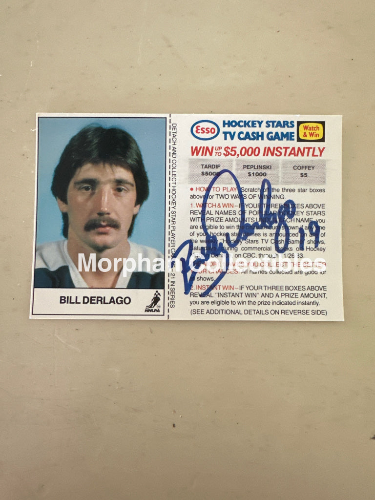 Bill Derlago - Autographed Card - Esso Card Card