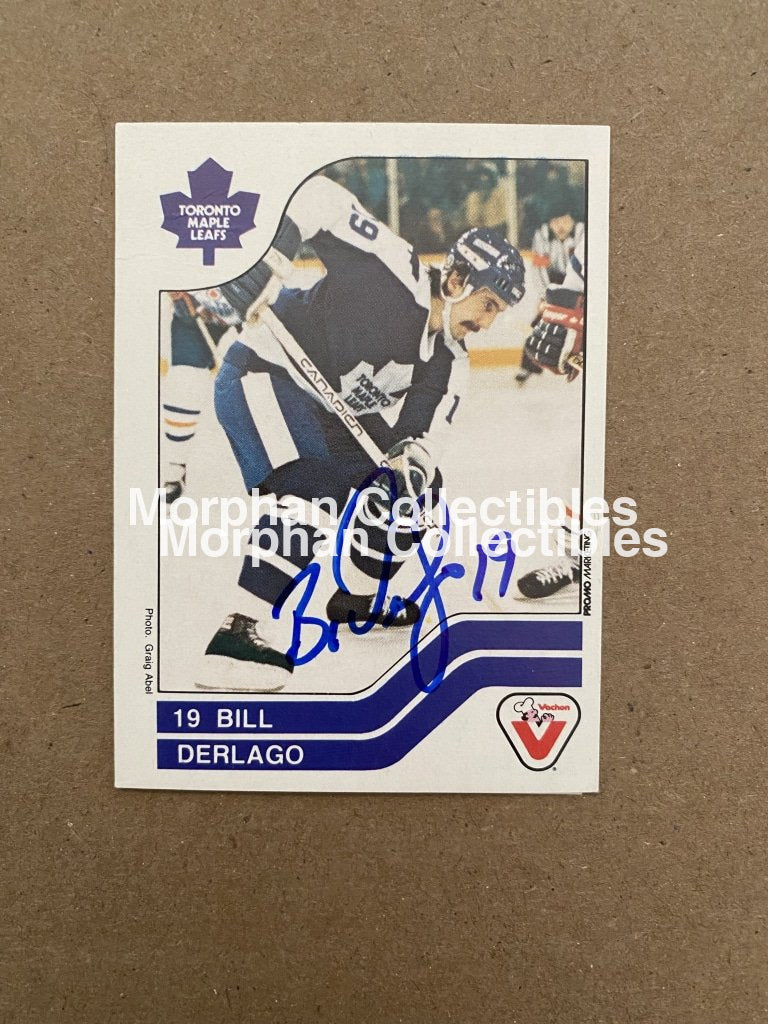 Bill Derlago Autographed Cards Vachon Card