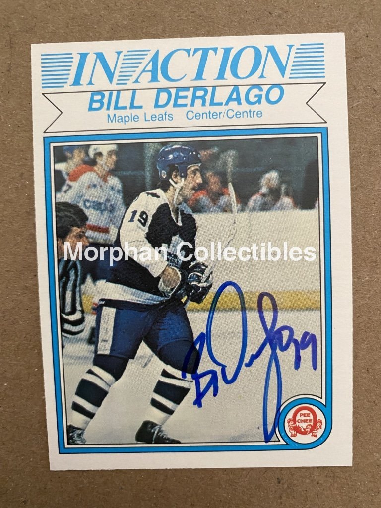 Bill Derlago Autographed Cards 1984-85 Opc In Action #3 Card