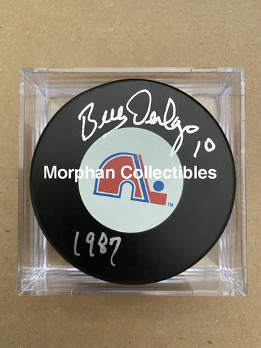 Bill Derlago - Autographed Puck Quebec Nordiques