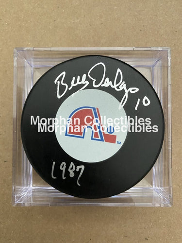 Bill Derlago - Autographed Puck Quebec Nordiques