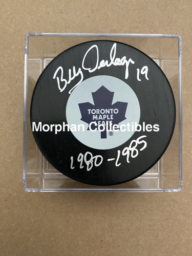 Bill Derlago - Autographed Puck Toronto Maple Leafs #1