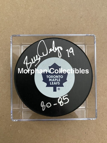 Bill Derlago - Autographed Puck Toronto Maple Leafs #3