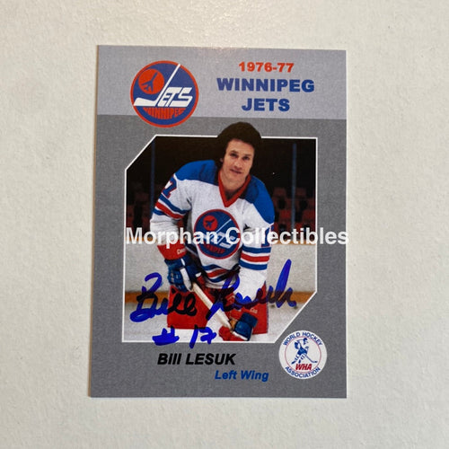 Bill Lesuk - Autographed Card Custom Winnipeg Jets