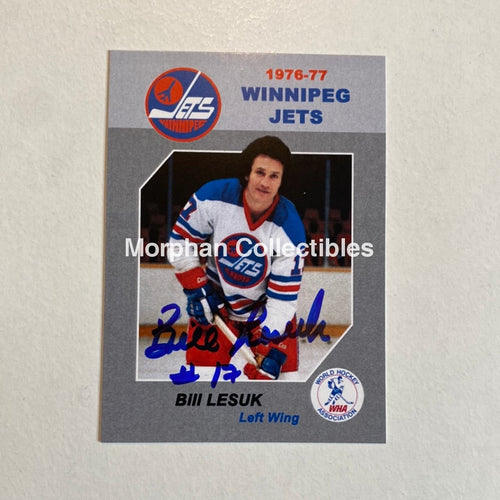 Bill Lesuk - Autographed Card Custom Winnipeg Jets