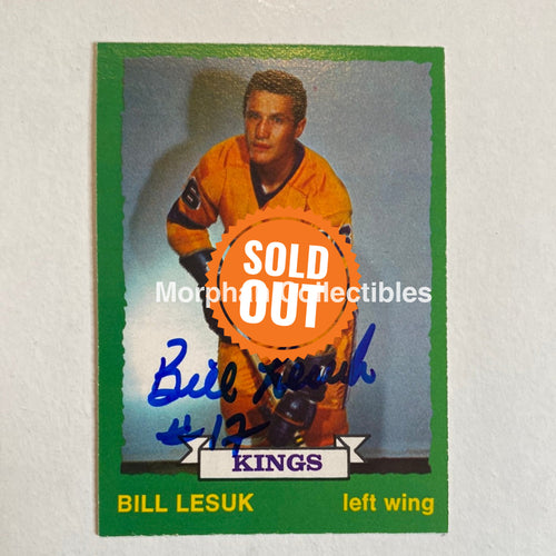 Bill Lesuk - Autographed Card Opc 1973-74
