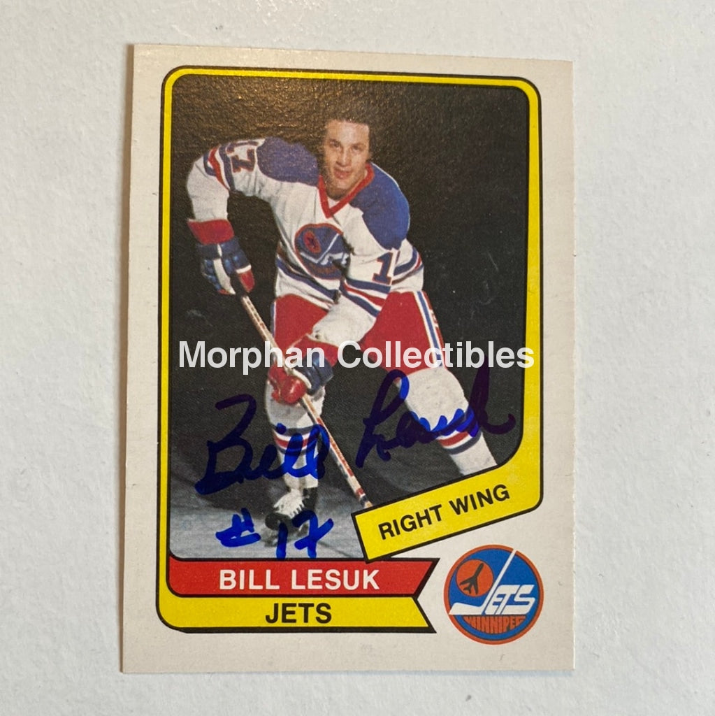 Bill Lesuk - Autographed Card Opc 1976-77 Wha