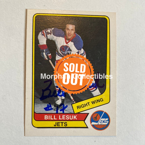 Bill Lesuk - Autographed Card Opc 1976-77 Wha