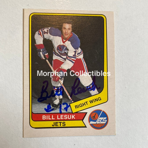 Bill Lesuk - Autographed Card Opc 1976-77 Wha