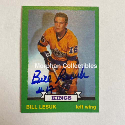 Bill Lesuk - Autographed Card Topps 1973-74