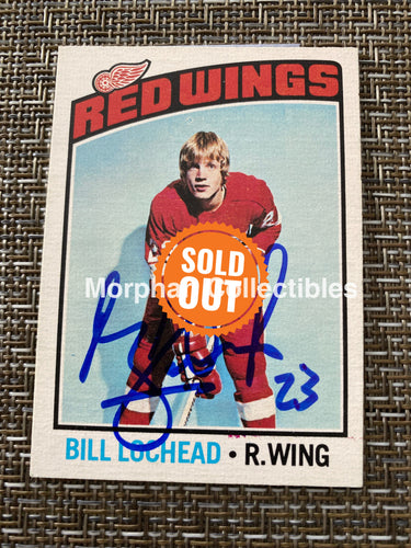 Bill Lochead - Autographed Card 1976/77 Opc