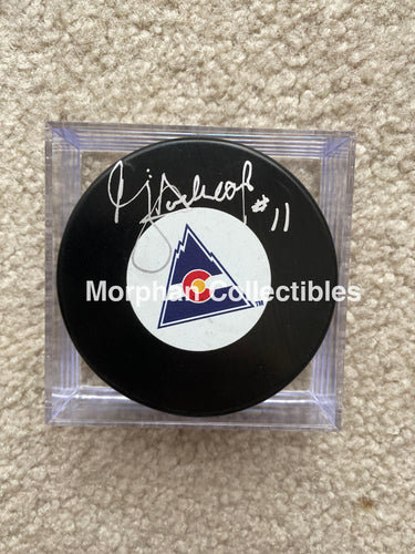 Bill Lochead - Autographed Puck Colorado Rockies