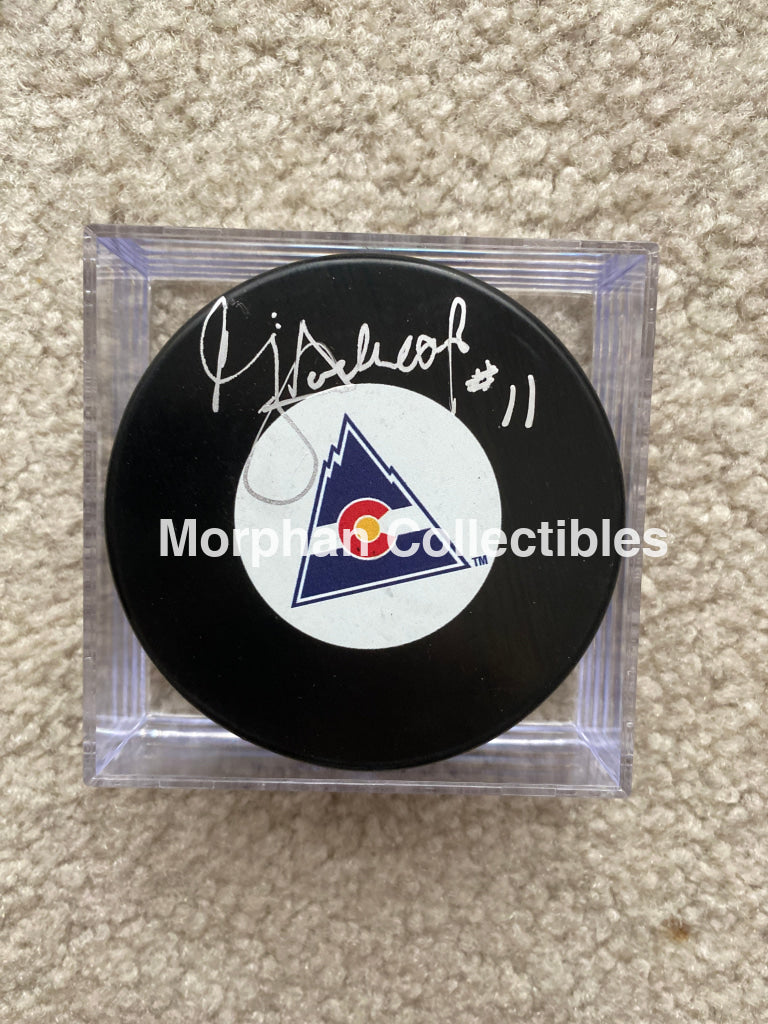 Bill Lochead - Autographed Puck Colorado Rockies