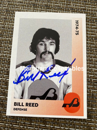 Bill Reed- Autographed Card - Custom Baltimore Blades