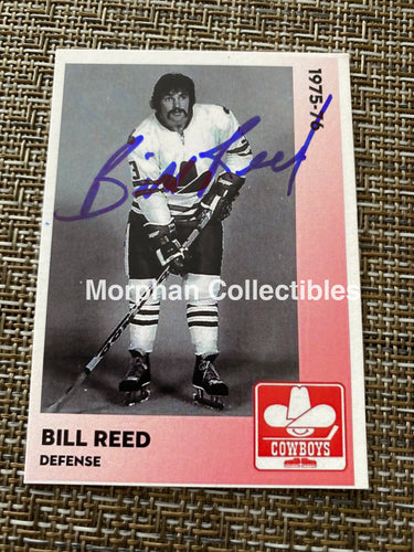 Bill Reed- Autographed Card - Custom Calgary Cowboys