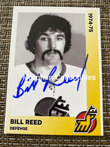 Bill Reed- Autographed Card - Custom Michigan Stags