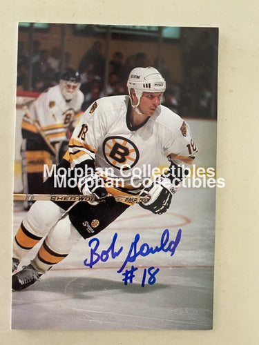 Bob Gould Autographed 8X10 Photo - Boston Bruins 3.5X5.5