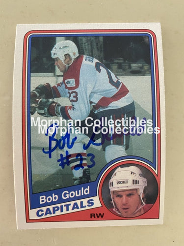 Bob Gould Autographed Cards 1984-85 Opc #10 Card