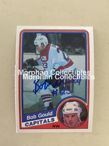 Bob Gould Autographed Cards 1984-85 Opc #4 Card