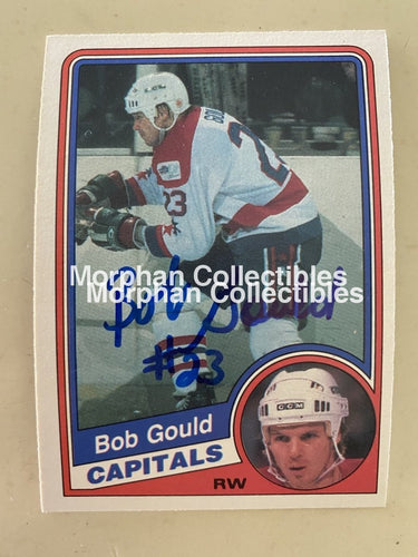 Bob Gould Autographed Cards 1984-85 Opc #6 Card