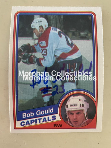 Bob Gould Autographed Cards 1984-85 Opc #7 Card