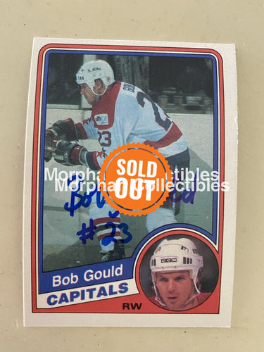 Bob Gould Autographed Cards 1984-85 Opc #8 Card
