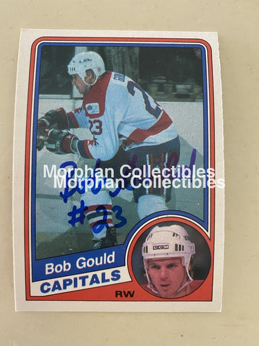 Bob Gould Autographed Cards 1984-85 Opc #9 Card