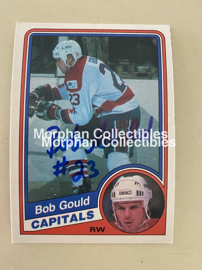 Bob Gould Autographed Cards 1984-85 Opc #9 Card