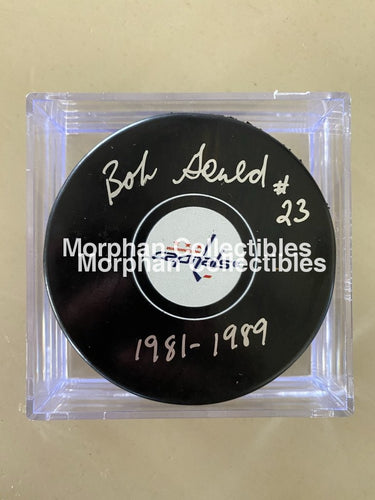 Bob Gould Autographed Capitals Puck