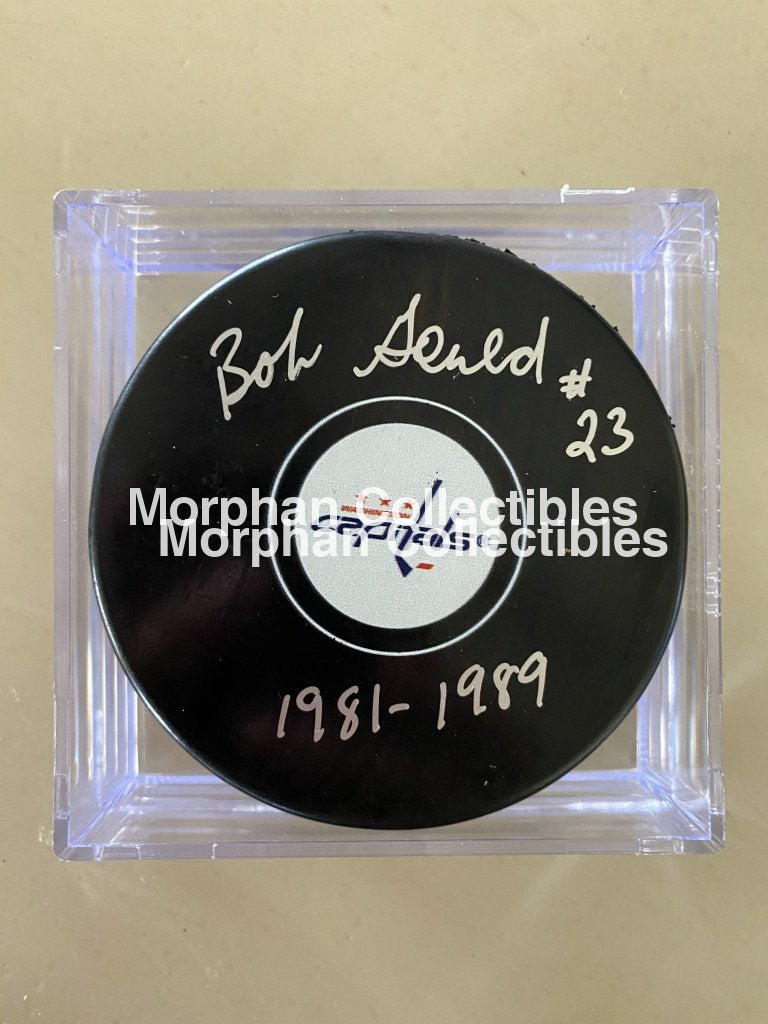 Bob Gould Autographed Capitals Puck