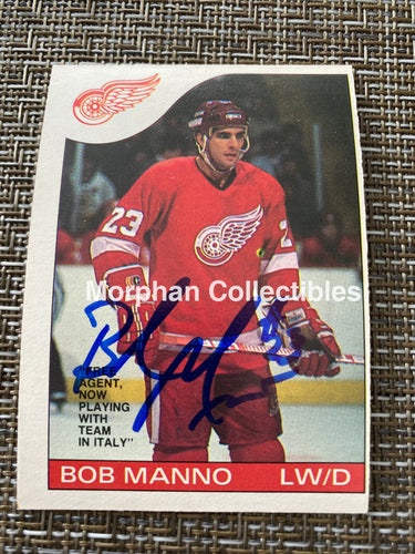 Bob Manno - Autographed Card 1985/86 Opc