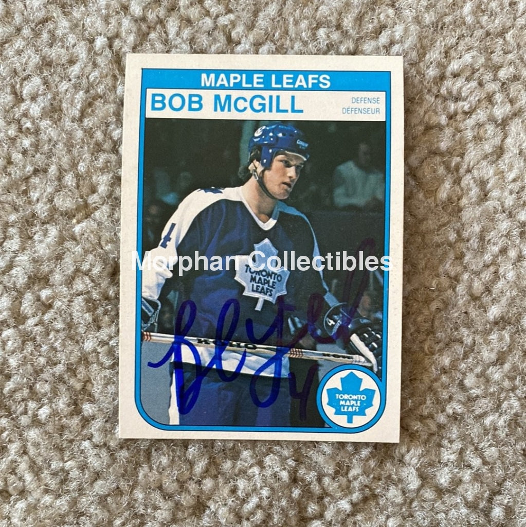 Bob Mcgill - Autographed Card 1982-83 Opc Rc