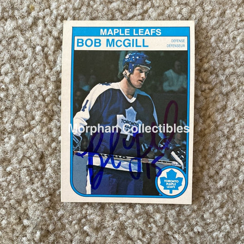 Bob Mcgill - Autographed Card 1982-83 Opc Rc