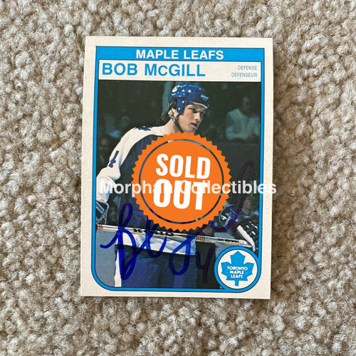 Bob Mcgill - Autographed Card 1982-83 Opc Rc